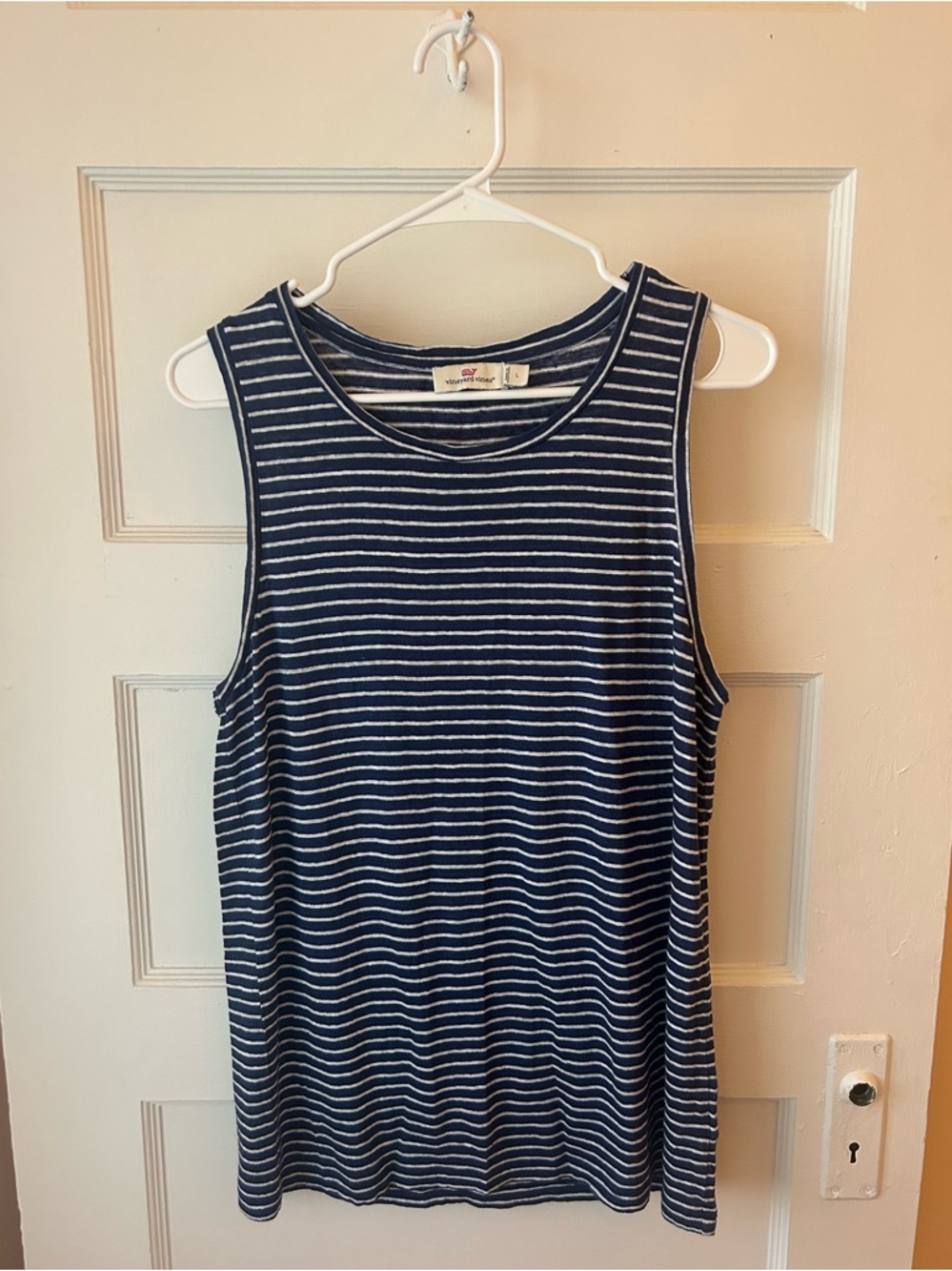 Vineyard Vines Navy and White Striped Tank